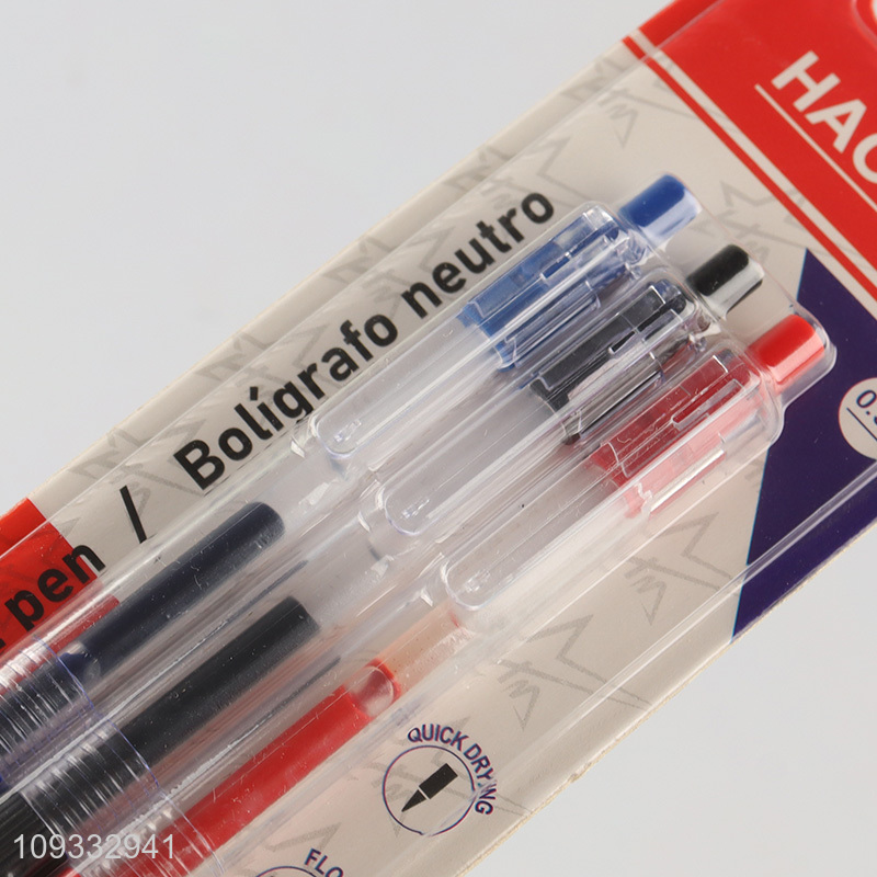 China factory 3pcs school office gel pen set