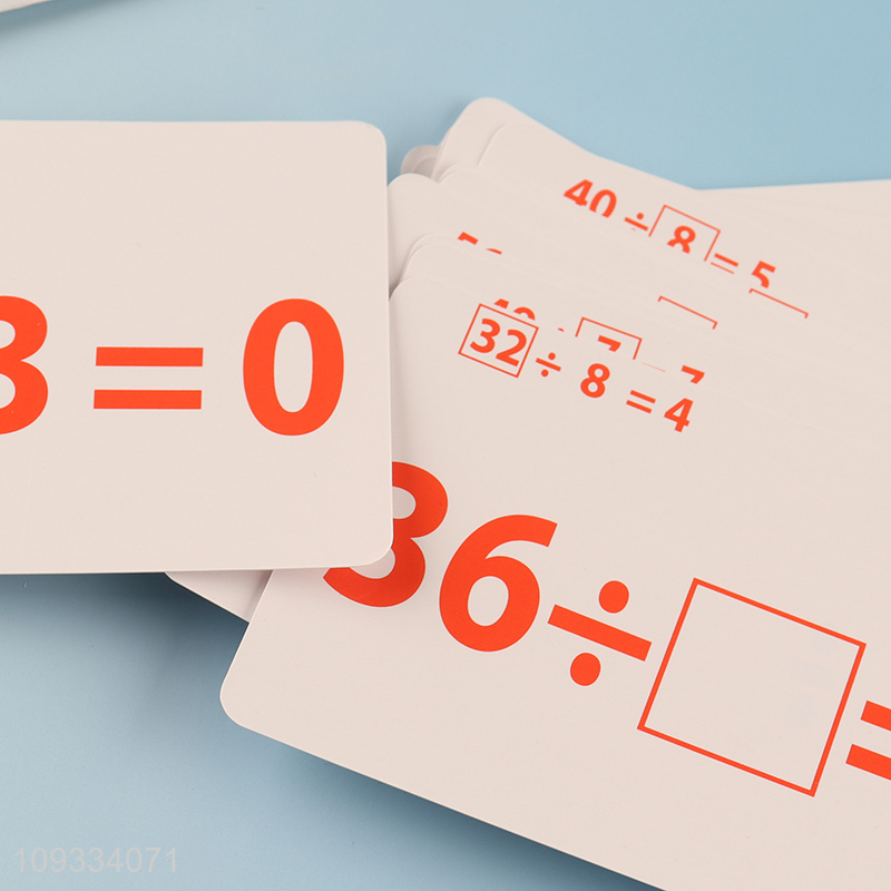 Good quality mathematical flash division cards