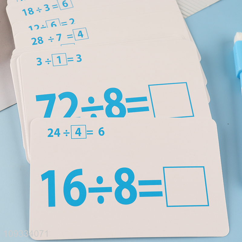 Good quality mathematical flash division cards