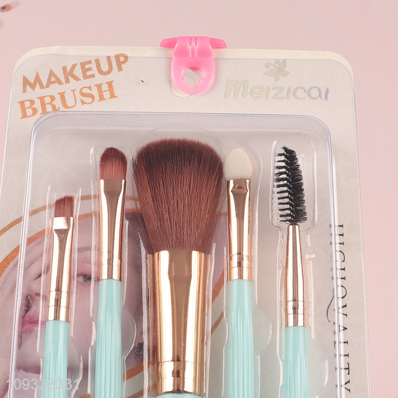 Yiwu market 5pcs makeup brush cosmetic brush set