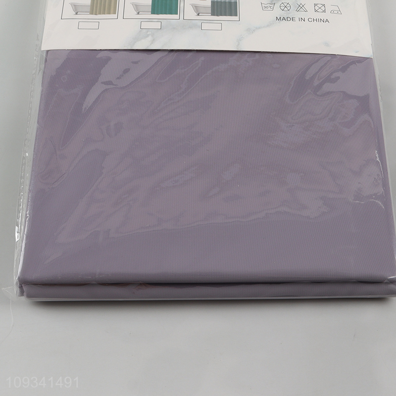 Top quality peva printed waterproof shower curtain with hook