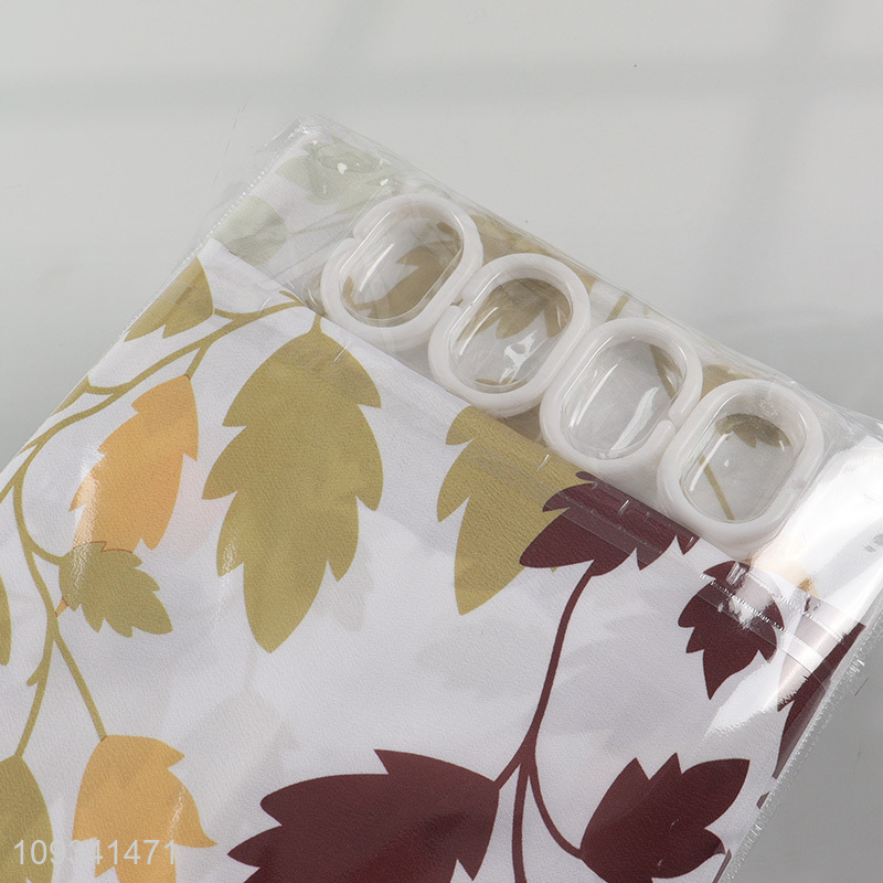 Wholesale printed waterproof shower curtain for bathroom