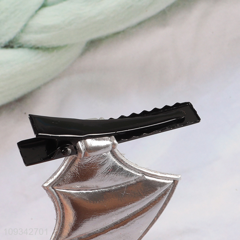 Popular products Halloween leather bat hair clips