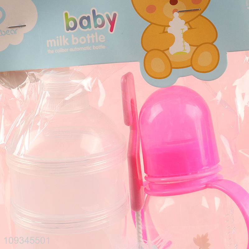 New style baby bottle milk bottle with bottle brush