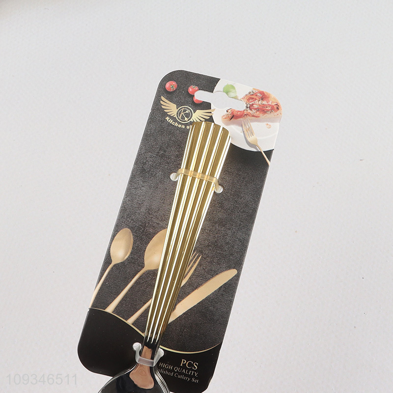 Good price 6pcs stainless steel cutlery spoon set