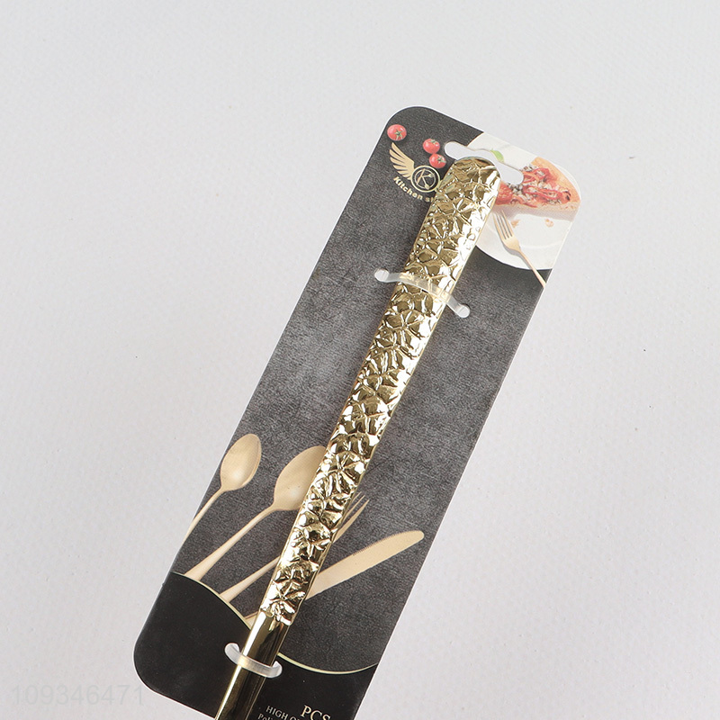 Top quality golden stainless steel cutlery fork