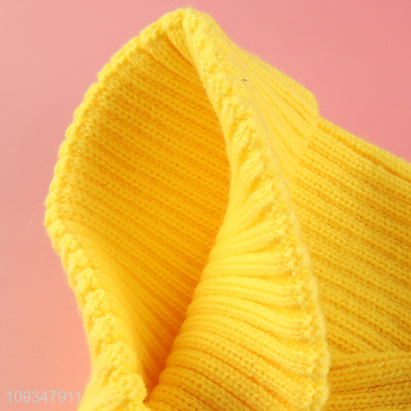 New arrival  yellow beanies hat knitted hat for winter
