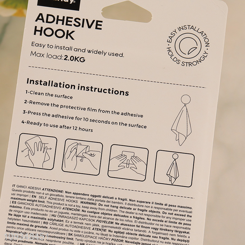 China products 2pcs round adhesive hook sticky hook