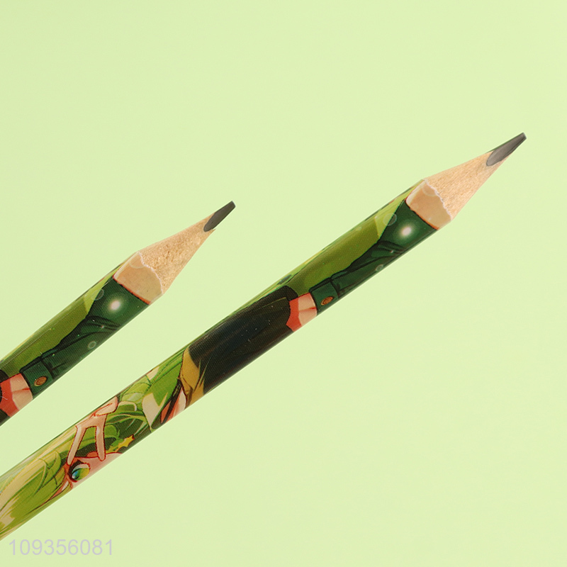Popular products 12pcs students cartoon stationery HB pencils set