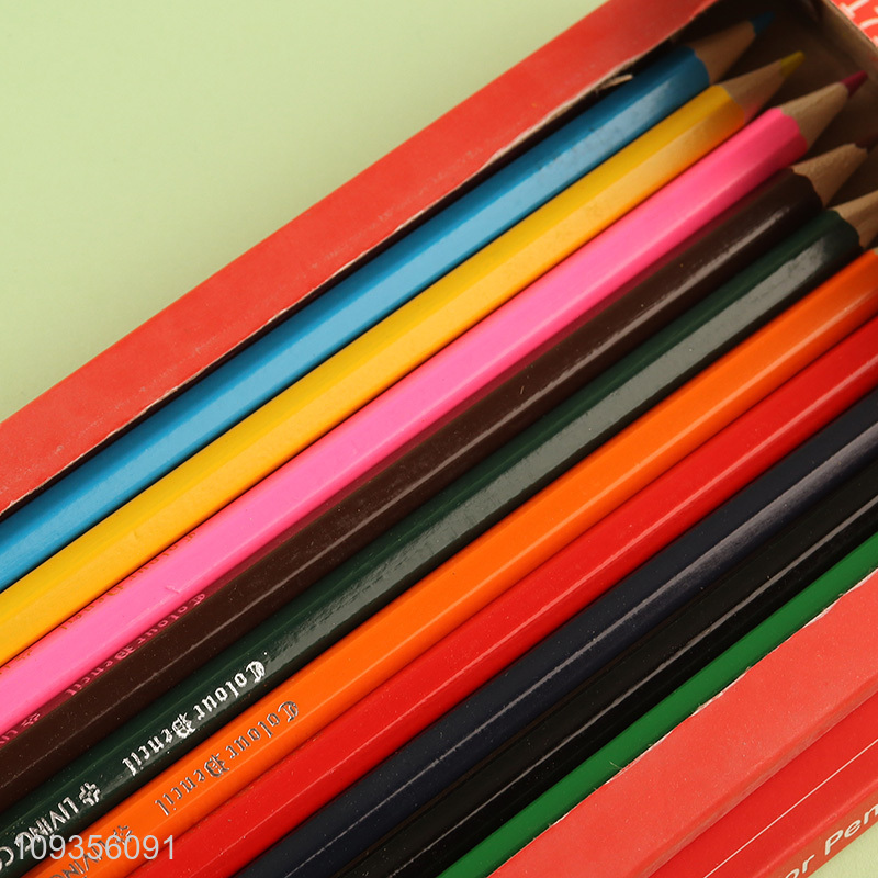Best selling non-toxic 12pcs painting colored pencils