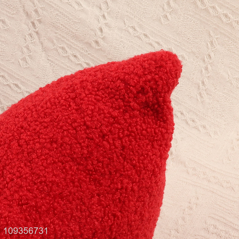 Top products red polyester throw pillow for sofa