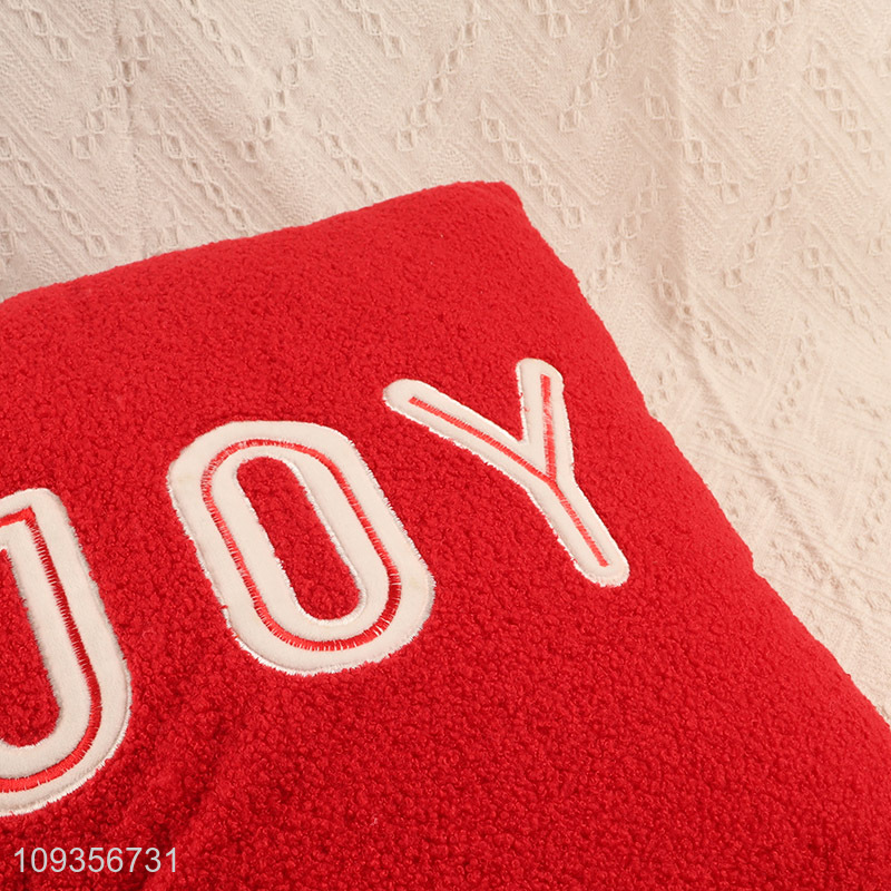 Top products red polyester throw pillow for sofa