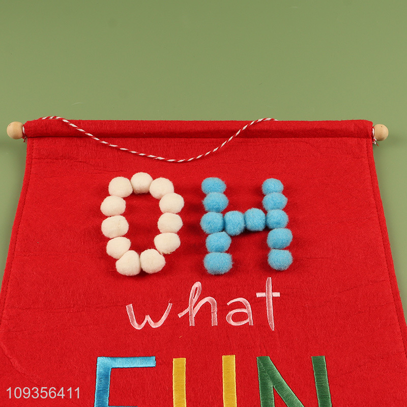 Low price hanging wall blank banner pennant flag