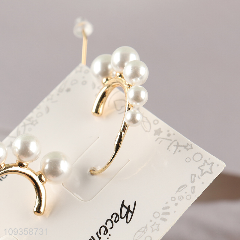 Hot selling fashion jewelry earrings with pearl