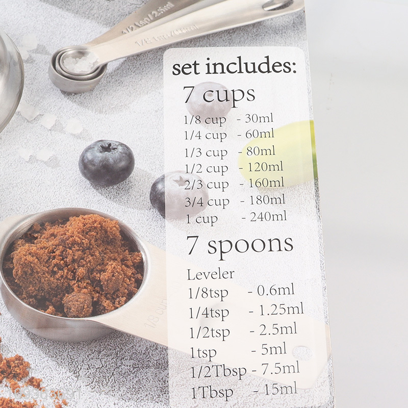 Hot selling stainless steel measuring set for kitchen