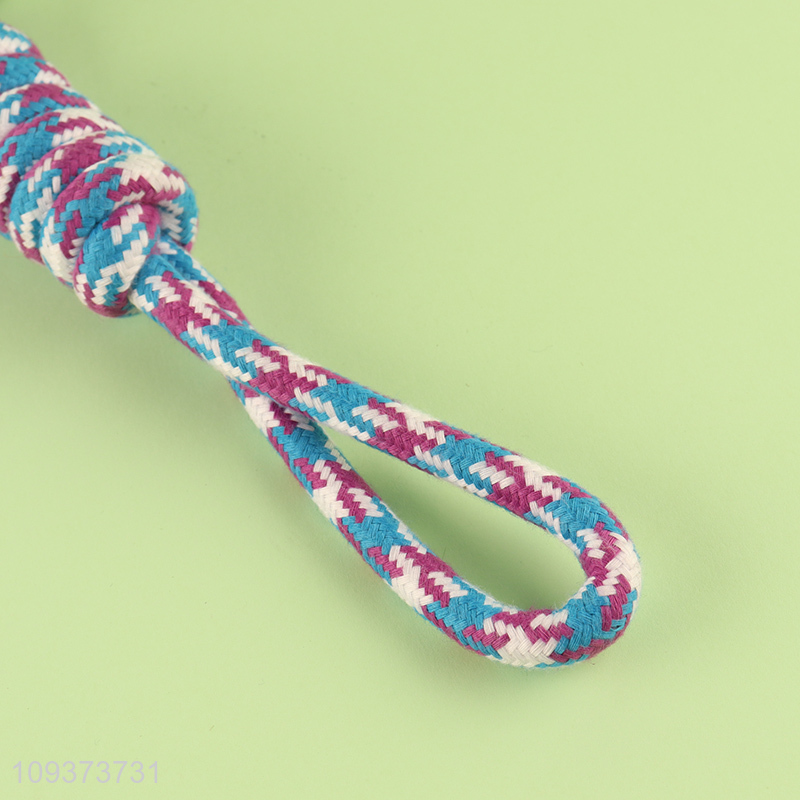 Factory price bite-resistant pet teething toys cotton rope toys