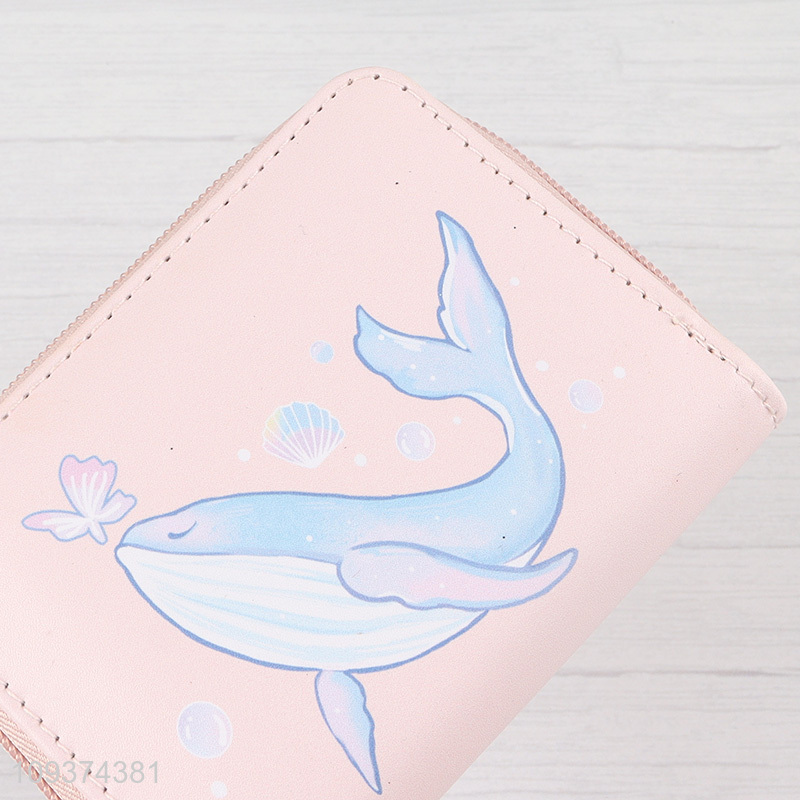 New product waterproof pink leather wallet for gifts