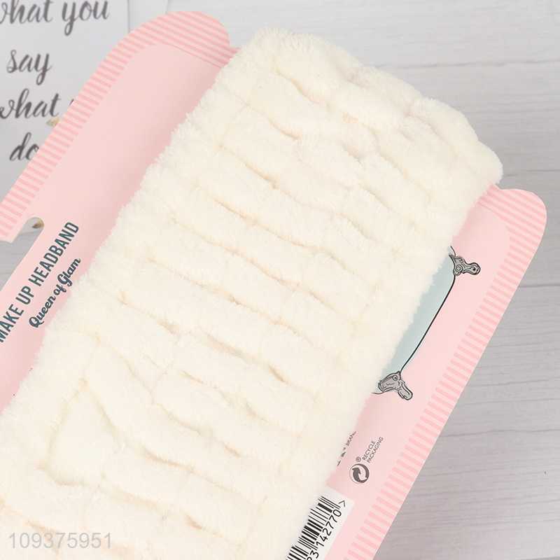 New arrival white bowknot makeup headband for sale