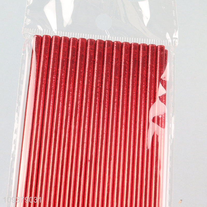 Low price red paper stick candy wrapped sticks