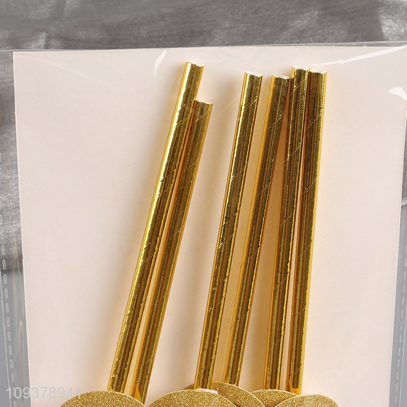 China wholesale golden paper straw drinking straw