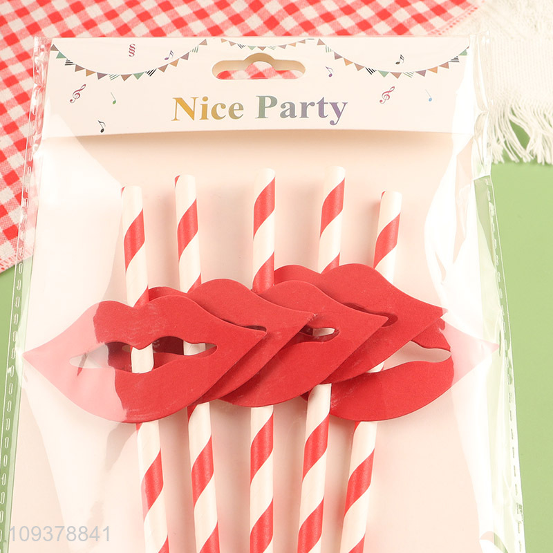Online wholesale paper straw drinking straw with lip cards