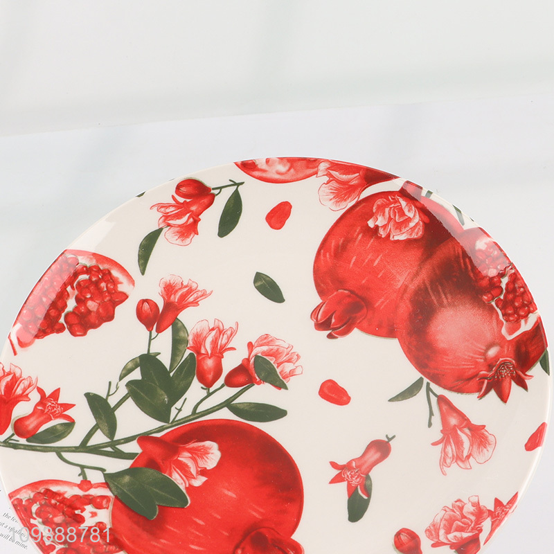 Factory price 10.5 inch pomegranate plate ceramic plate