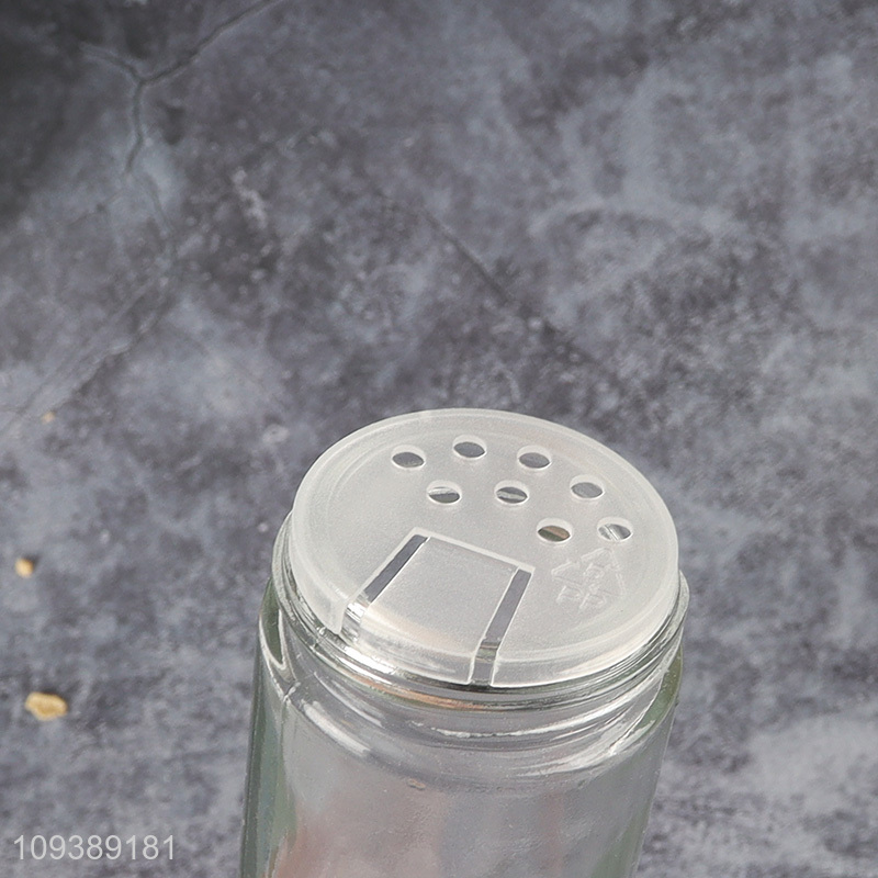 Low price glass condiment bottle salt bottle
