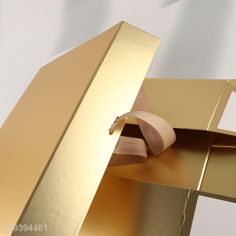 Low price golden paper box gifts packaging box