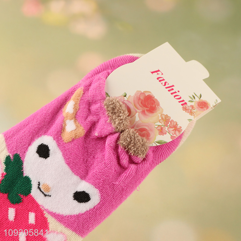 New style lovely cartoon animal breathable polyester boat socks