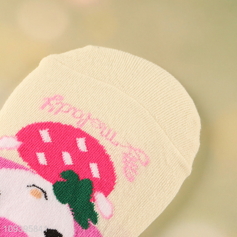 New style lovely cartoon animal breathable polyester boat socks