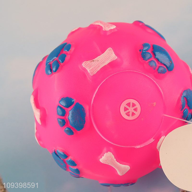 China wholesale pet paw print toys ball for chewing