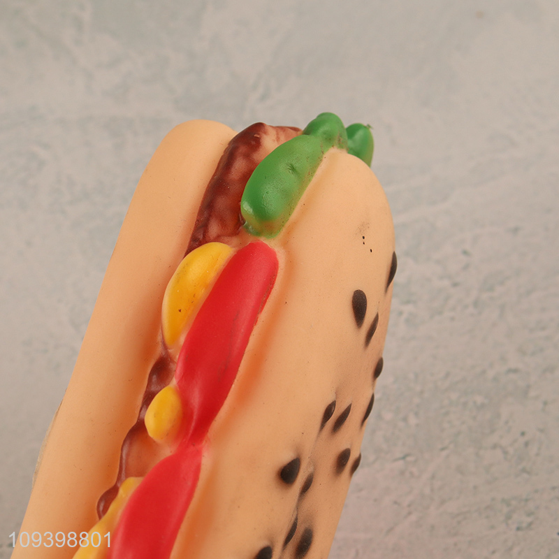Hot products pet hamburger toy for dog chewing