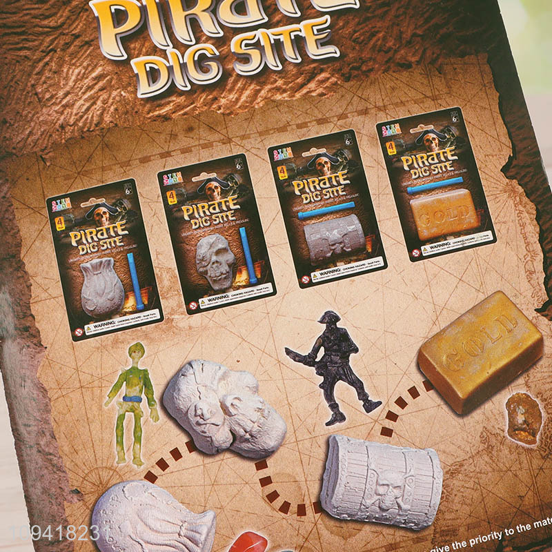 Pirate Dig Site Excavation Kit Toy For Kids