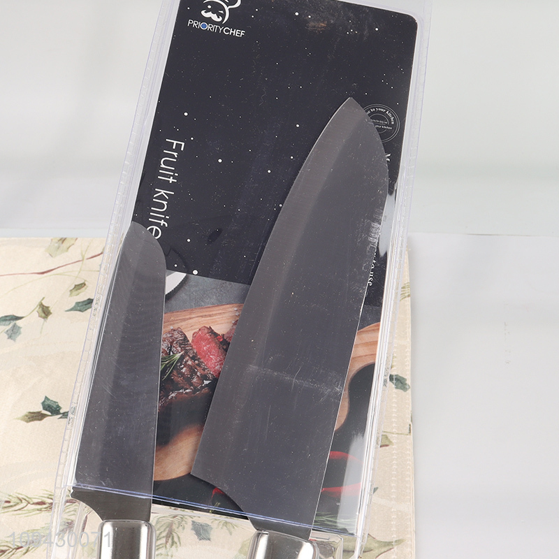 Wholesale 2pcs santoku knife fruit knife set for kitchen