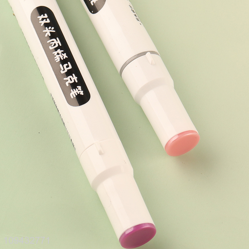 New arrival school office dual tip acrylic marker pen