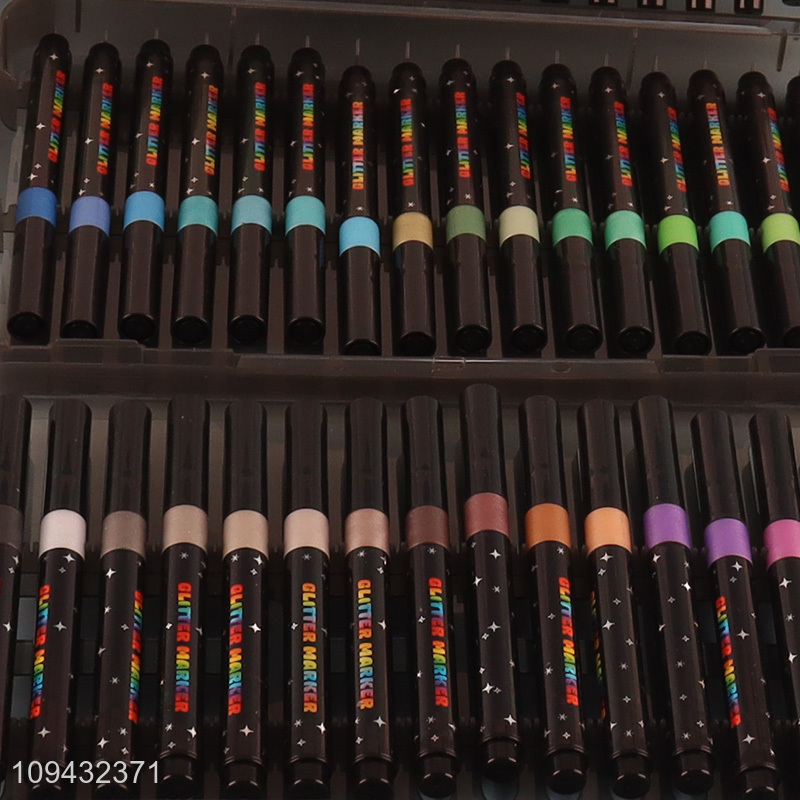 China wholesale colorful glitter marker pen for kids