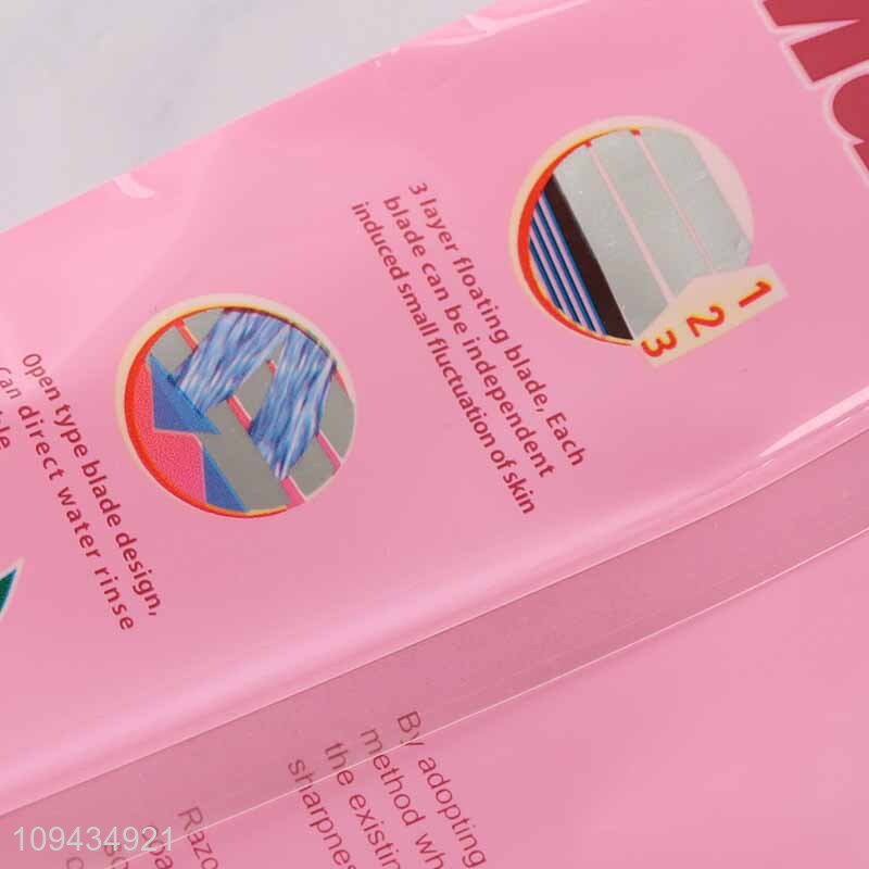 Good Quality Easy Rinse Triple Blade Razor For Women