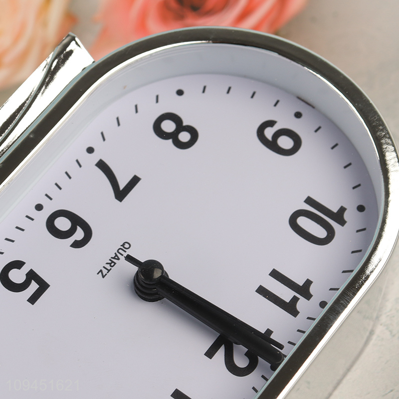 Top quality desktop decor quartz alarm clock for home