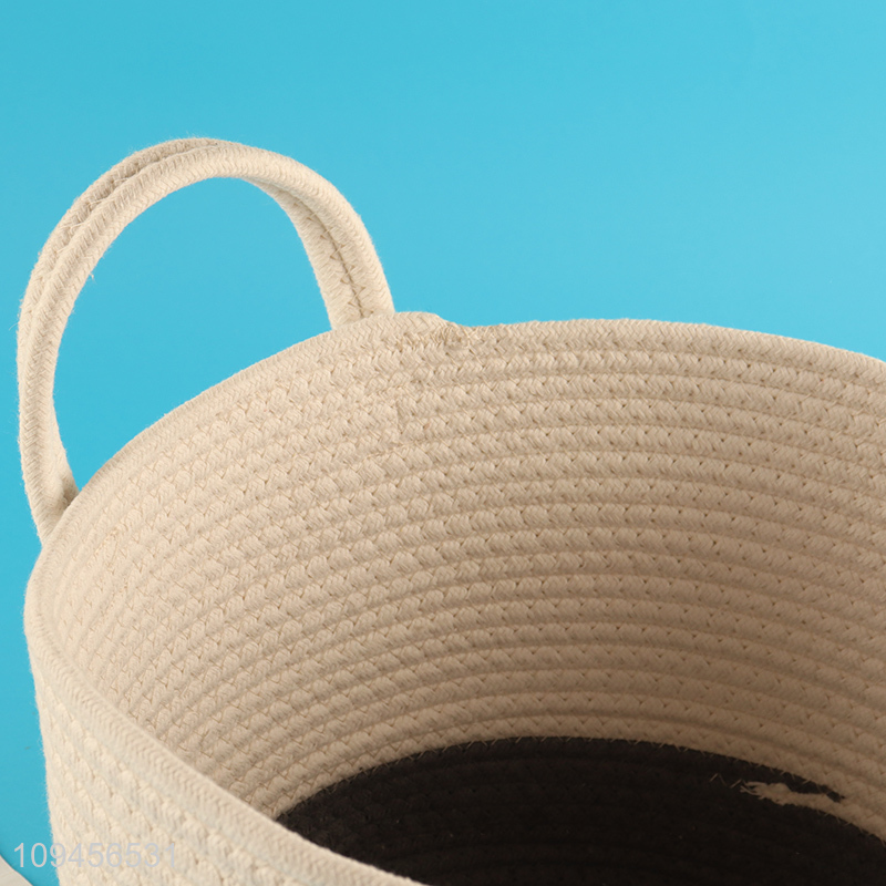 Latest products household cotton rope woven storage basket