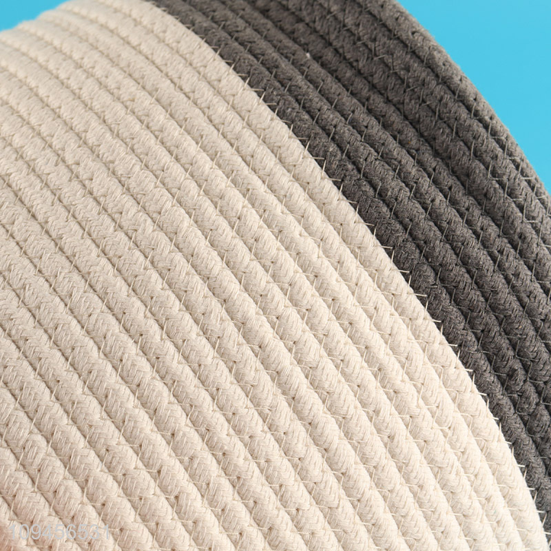 Latest products household cotton rope woven storage basket