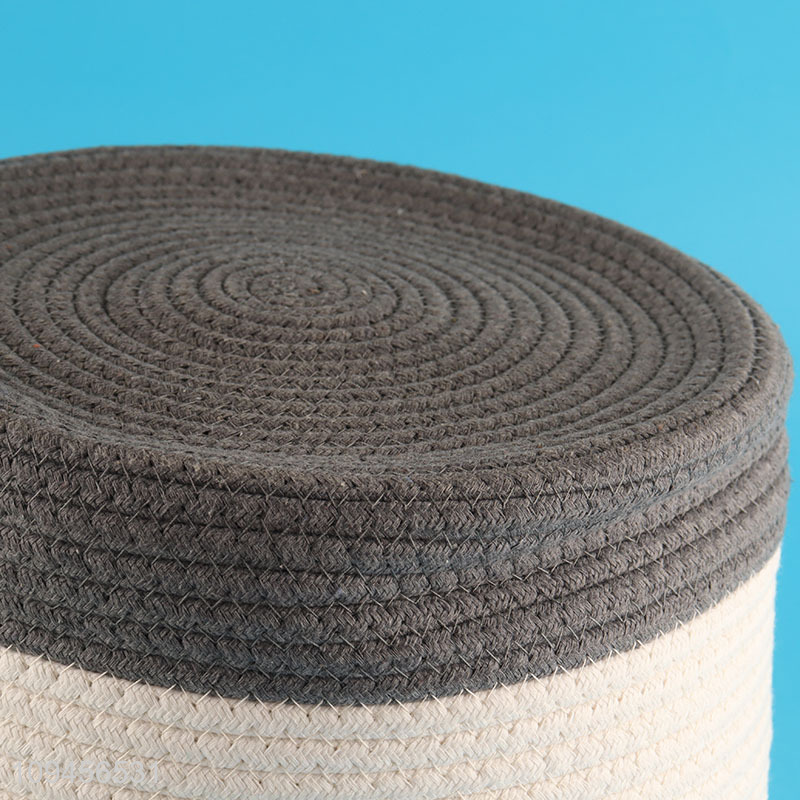 Latest products household cotton rope woven storage basket