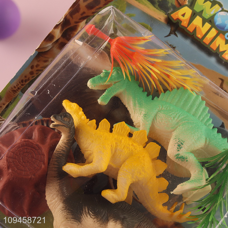 Wholesale 3pcs dinosaur animal model toy set