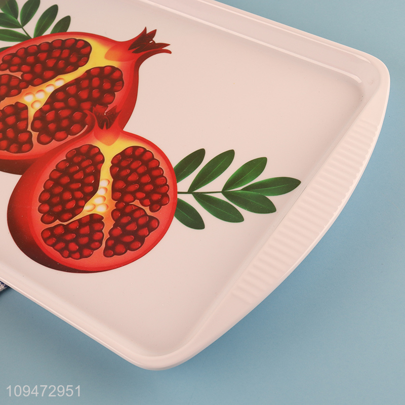 Factory price anti-slip melamine food tray storage tray