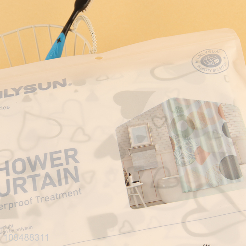 China wholesale waterproof PEVA shower curtain for bathroom