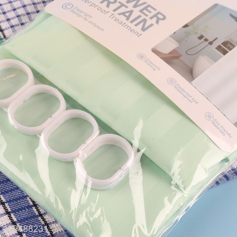 Factory direct sale polyester shower curtain for bathroom