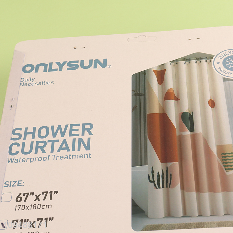 Good price waterproof polyester shower curtain