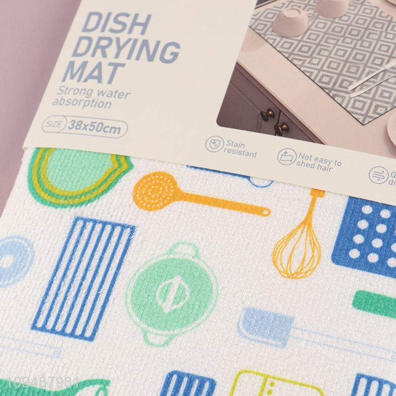 China products absorbent dish drying mat for kitchen