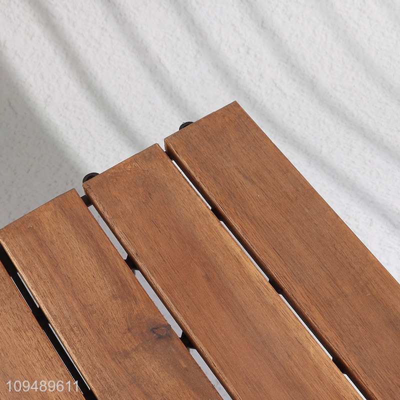 Good price acacia wood interlocking deck tile for outdoor