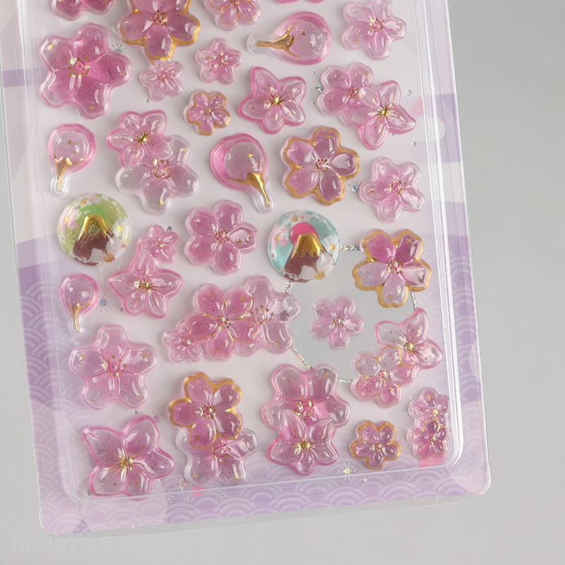 China factory pink pvc 3d decorative stickers