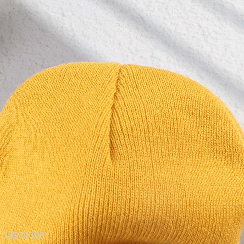 Hot items yellow fashion beanies hat winter hat